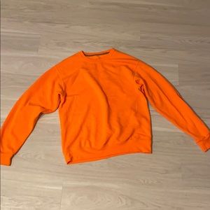 Fruit of loom neon orange sweatshirt